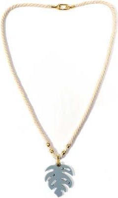 By Lilla Rope Leaf Necklace in Ivory at Nordstrom, Size 24
