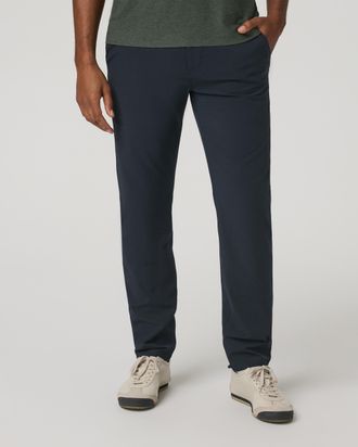 Vuori Clothing Aim Trouser Athletic Slim Fit 30 | Navy Linen Texture | 28