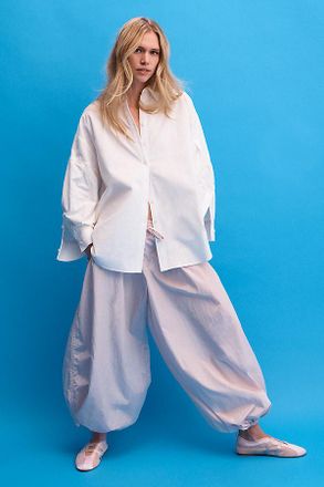 Maeve Long-Sleeve Oversized Buttondown Shirt