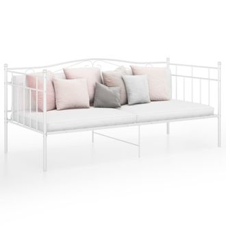 Berkfield Home Sofa Bed Frame White Metal 90x200 cm