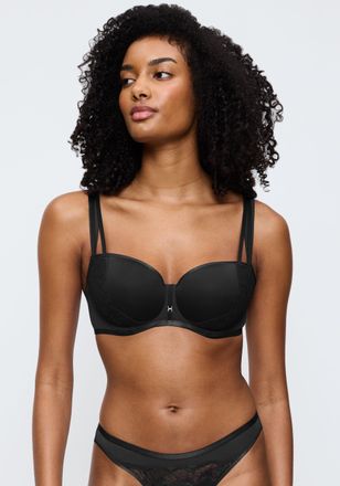 Triumph Balconette-BH TRIUMPH Palina Moonlight Kiss, Damen, Gr. 70, Cup C, schwarz, Spitze, Obermaterial: 62% Polyester, 25% Polyamid, 13% Elasthan, BHs Balco