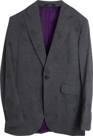 Kenzo Pre-owned Mens Baroque Motif Print Blazer and Trousers Suit Set in Gray Wool - Grey - Size 2XL