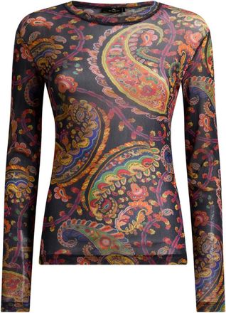 Etro Top con stampa paisley - Blu