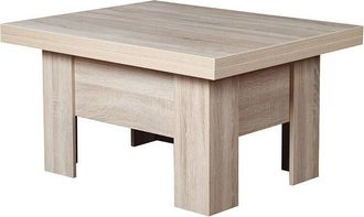Mirjan24 Mobilier1 - Mesa De Centro Convertible Stanton 102, Roble Sonoma, 53x80x100cm, Di&aacute;metro: 0, Aglomerado Laminado, Angular