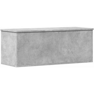 vidaXL Caja De Almacenaje Madera Ingenier&iacute;a Gris Hormig&oacute;n 90x35x35 Cm Vidaxl