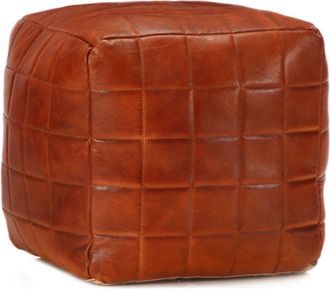 vidaXL Pouf Tanno 40x40x40 Cm In Vera Pelle Di Capra Vidaxl