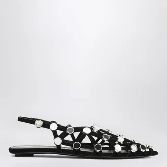 The Attico Black Grid ballerina