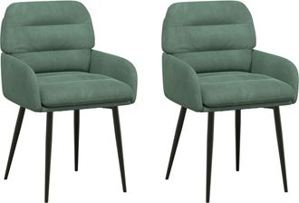 vidaXL Sillas De Comedor 2 Uds. Terciopelo Verde Mar 59 X 59,5 X 90 Cm Vidaxl