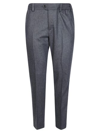 PT01 Brushed Flannel Wool-Cashmere Straight-Leg Pants