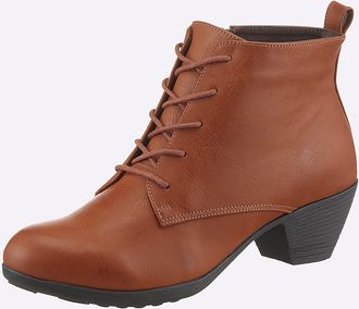 Andrea Conti Stiefelette ANDREA CONTI, Damen, Gr. 37, braun (cognac), Lederimitat, Schuhe Stiefelette