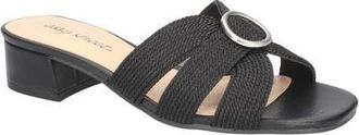 Easy Street Onyx Slide Sandal in Black Woven at Nordstrom, Size 5.5
