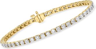 Ross-Simons Diamond Tennis Bracelet in 14kt Yellow Gold
