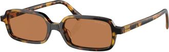 Miu Miu Regard Zonnebrillen - Dames - Zonnebrillen - Bruin - 51 MM - Accessoires