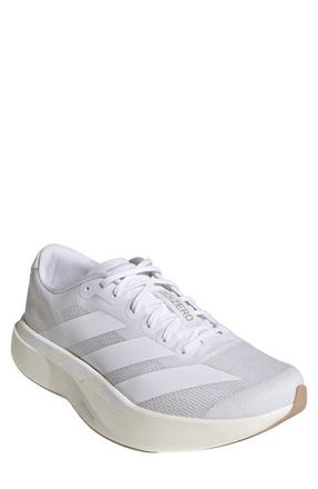 adidas Adizero Evo SL Running Shoe in White/White/Warm Sandstone at Nordstrom, Size 11.5