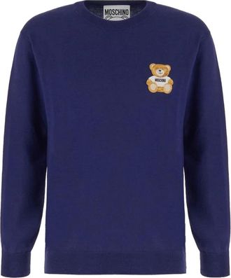 Moschino Heren, Truien, Blauw, Maat: 2XL Wol