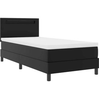 vidaXL Vidaxl - Estructura De Cama Con Colch&oacute;n Con Colch&oacute;n Negro 100 X 200 Cm