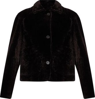Arma Emy Shearling Jas - Dames - Jassen - Bruin - L - Leer - Jassen