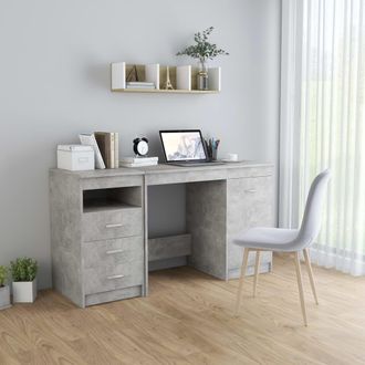 vidaXL Secretario 140x50x76 Cm De Raza Gris