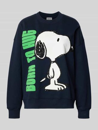 Essentiel Loose Fit Sweatshirt aus reiner Baumwolle Modell JUMBRELLA EMBO in Dunkelblau, Gr&ouml;&szlig;e XS