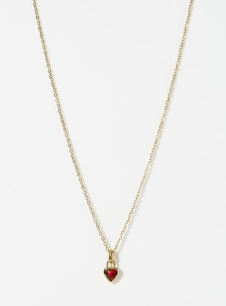 Simons Womens Birthstone heart chain