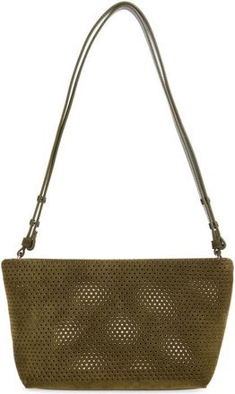 Proenza Schouler Bond Perforated Suede Shoulder Bag in Olive at Nordstrom