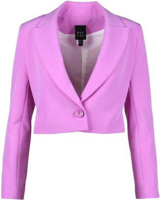 Access Fashion Purple Cropped Recycled Polyester Jacket