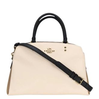 Coach Pre-owned Handbags, female, Beige, Size: ONE SIZE Pre-owned Leather 2way Shoulder Bag