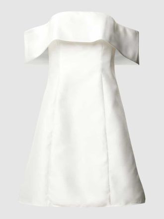 Adrianna Papell Cocktailkleid mit Volants in Offwhite, Gr&ouml;&szlig;e 36