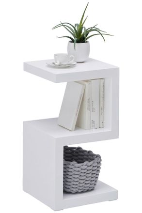 Xora Beistelltisch, Weiß, Holzwerkstoff, quadratisch, Bodenplatte, 32x59x32 cm, Bsci, Wohnzimmer, Wohnzimmertische, Beistelltische, Beistelltische eckig