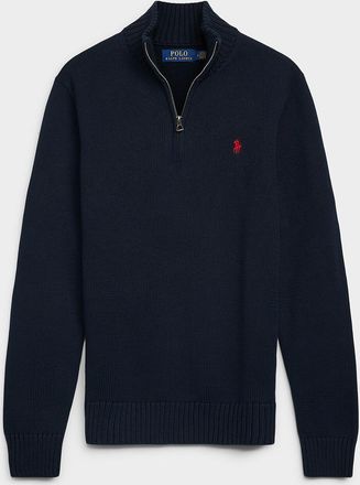 Polo Ralph Lauren Polo Shirt Ralph Lauren - Mens Embroidered rider zip-neck sweater