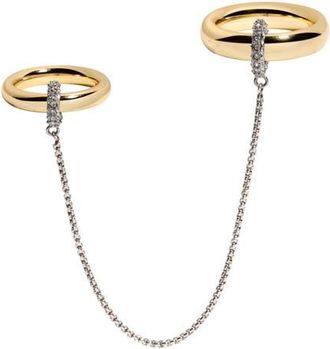 Demarson Essex Two-Finger Ring in Gold/hem/crystal at Nordstrom, Size 7