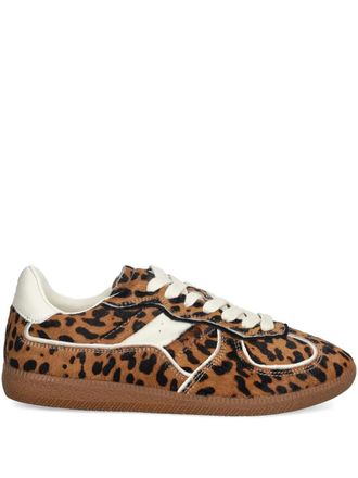 Nokwol August sneakers met luipaardprint - Bruin