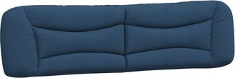 vidaXL Cabecero De Cama Acolchado Tela Azul 200 Cm Vidaxl