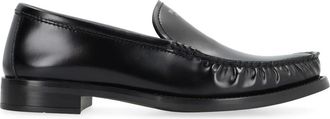 Prada Schoenen, Dames, Zwart, 38 EU, Leer, Loafers van geborsteld leer