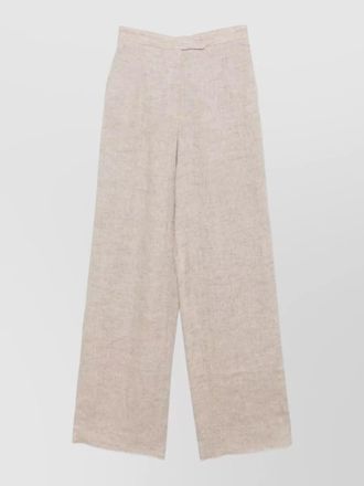 Emporio Armani linen trousers high waist wide leg textured