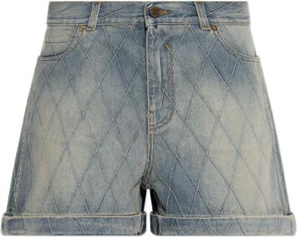 Balmain Mujer, Pantalones cortos, Azul, Talla: 2XS