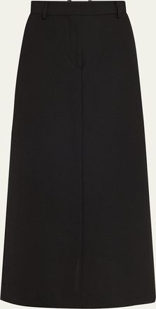 Toteme Low-Waist Tailored Straight Midi Skirt