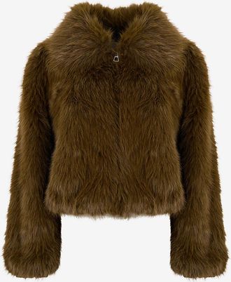 Frankie Shop Kurzer Mantel aus flauschigem Kunstpelz Hope