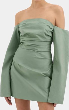 Sir. Martina Sleeved Mini Dress In Sage
