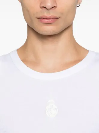Alexander McQueen Skull-Embroidered Tank Top - White