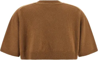 Elisabetta Franchi Wool and Cashmere Blend Sweater - camel