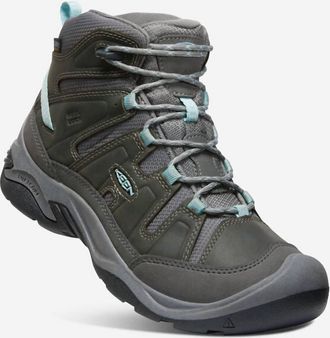 Keen Womens Circadia Waterproof Wide Boot In Steel Grey/cloud Blue