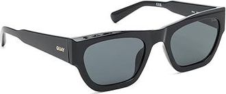 Quay Nice Try Fashion Sunglasses Black/Black, Plastic/Polycarbonate