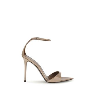 Giuseppe Zanotti Beige Leather Stiletto Heel Womens Sandals