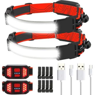 OEM Linterna Frontal Led Recargable De 1000 L&uacute;menes - &Aacute;ngulo De Haz De 230&deg; - Resistente Al Agua Y Ligera (105 G) - Modos Cob Para Acampar, Hacer Senderis
