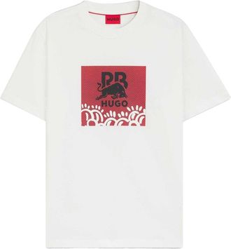 HUGO BOSS Hugo Heren T-shirt met ronde hals van Red Bull (Wit)