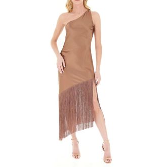 Pinko Party Dresses, female, Brown, Size: XS Midi Dress
