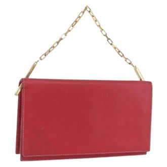 Fendi Pre-owned Handtas - Dames - Vintage Clutch - Rood - ONE Size - Leer - Vintage