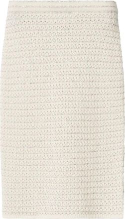 Fabiana Filippi Gonna midi in maglia - Bianco