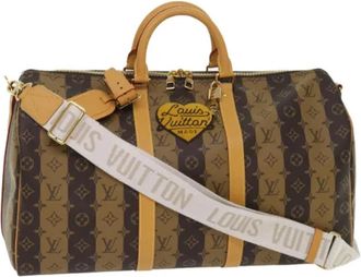 Louis Vuitton Pre-owned Weekendtas - Dames - Vintage Weekendtas - Bruin - ONE Size - Leer - Vintage